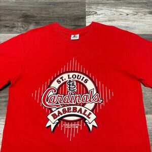 Vintage 90s Starter MLB St. Louis Cardinals Baseball Red Mens L USA Made T-Shirt